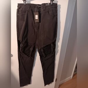 Fashion Nova Black Women Jeans Overalls